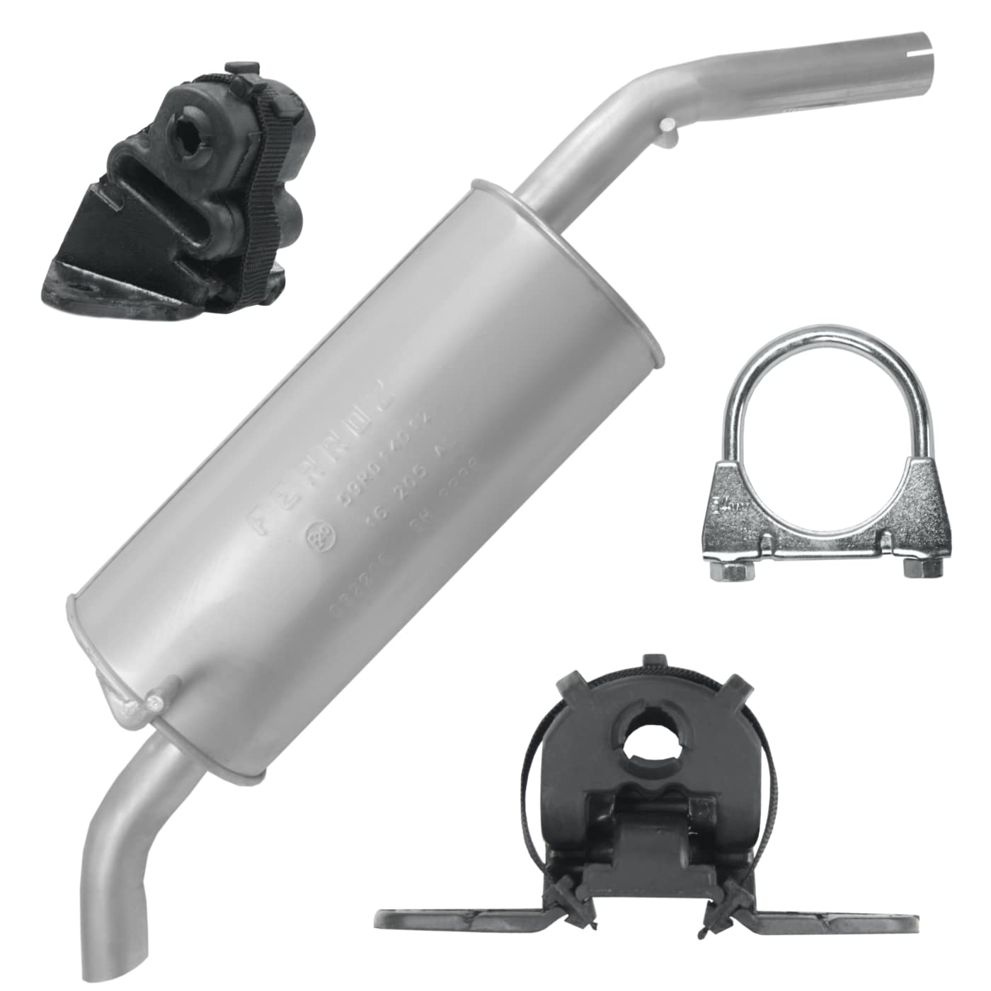 Silencieux + Kit Pour Peugeot 207 CC/SW Et 208 I 1.4/1.6 VTi - Neuf, Acier Aluminisé, Référence K787AX1062