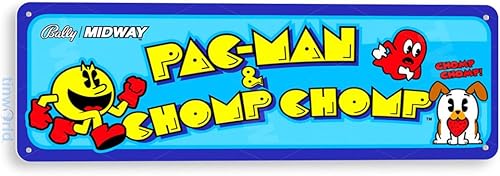 Tinworld Cartel de hojalata Pac-man Chomp Arcade Marquesina Sign C977