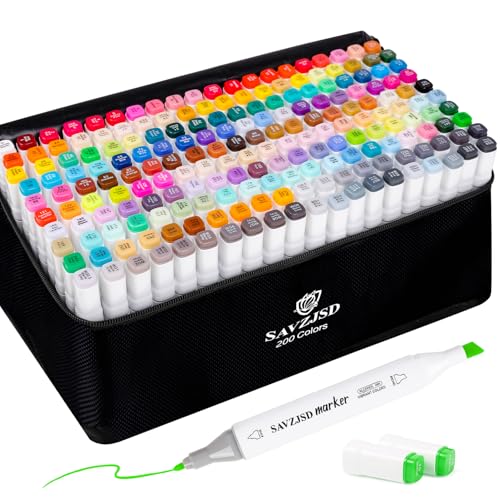 200 Colors Alcohol Markers Set for Artists