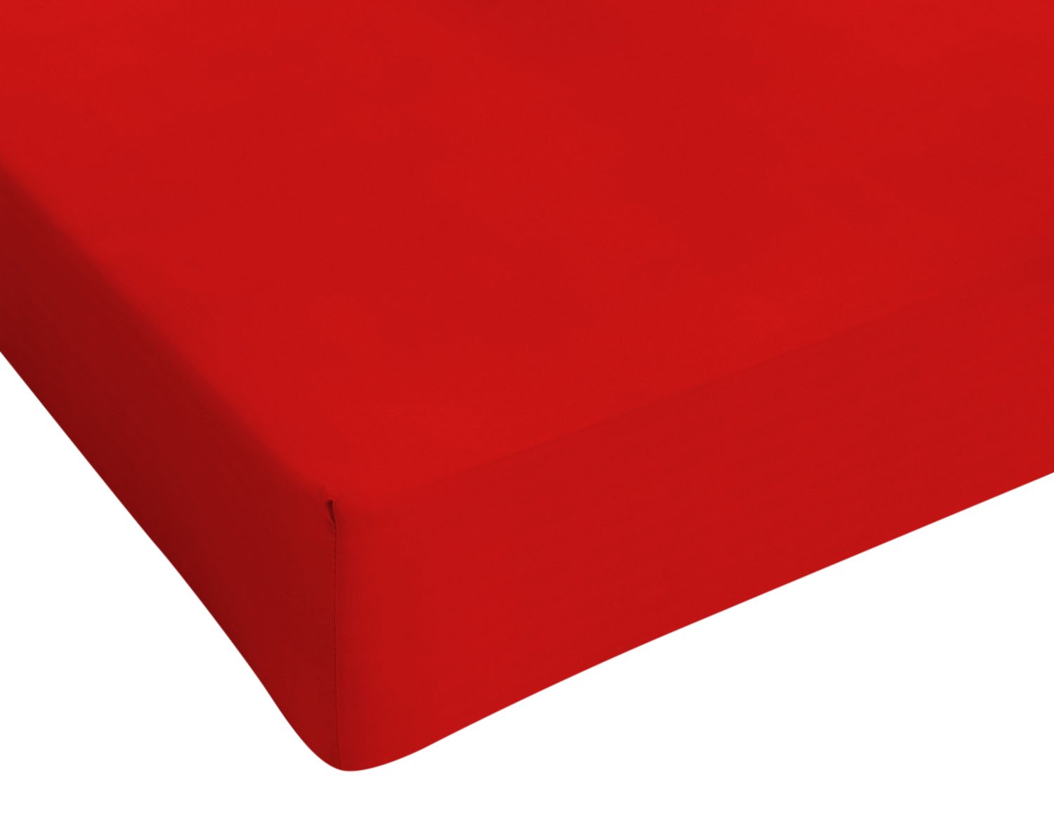 Sogni e Capricci Max Color Fitted Sheet with 25cm Corner, red, single