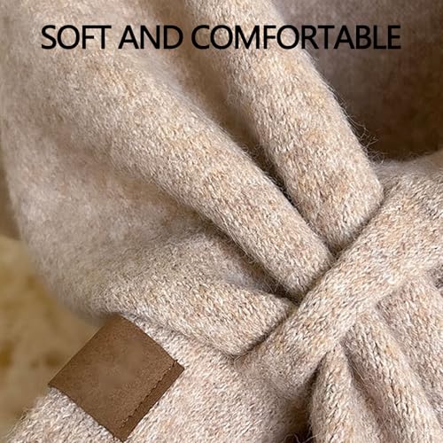 Womens Solid Color Shawl Scarf, Casual Soft Comfortable Versatile Scarf Wraps with Loop for Daily Wear3