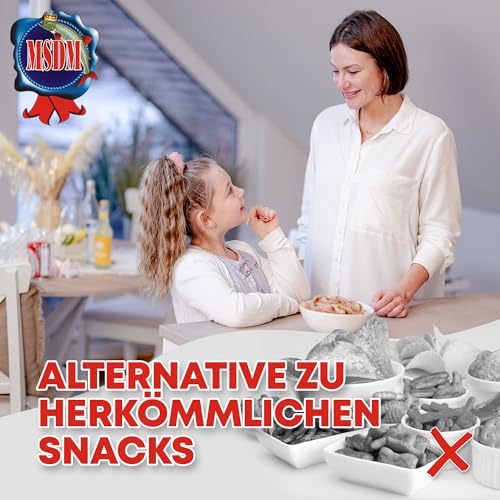 MSDM Peruanischer Tintenfisch 1kg - Fisch Jerky I High Protein I Snacks I Trockenfisch Omega 3 I Beef Jerky, Trockenfleisch & Chips Alternative Salat Topping