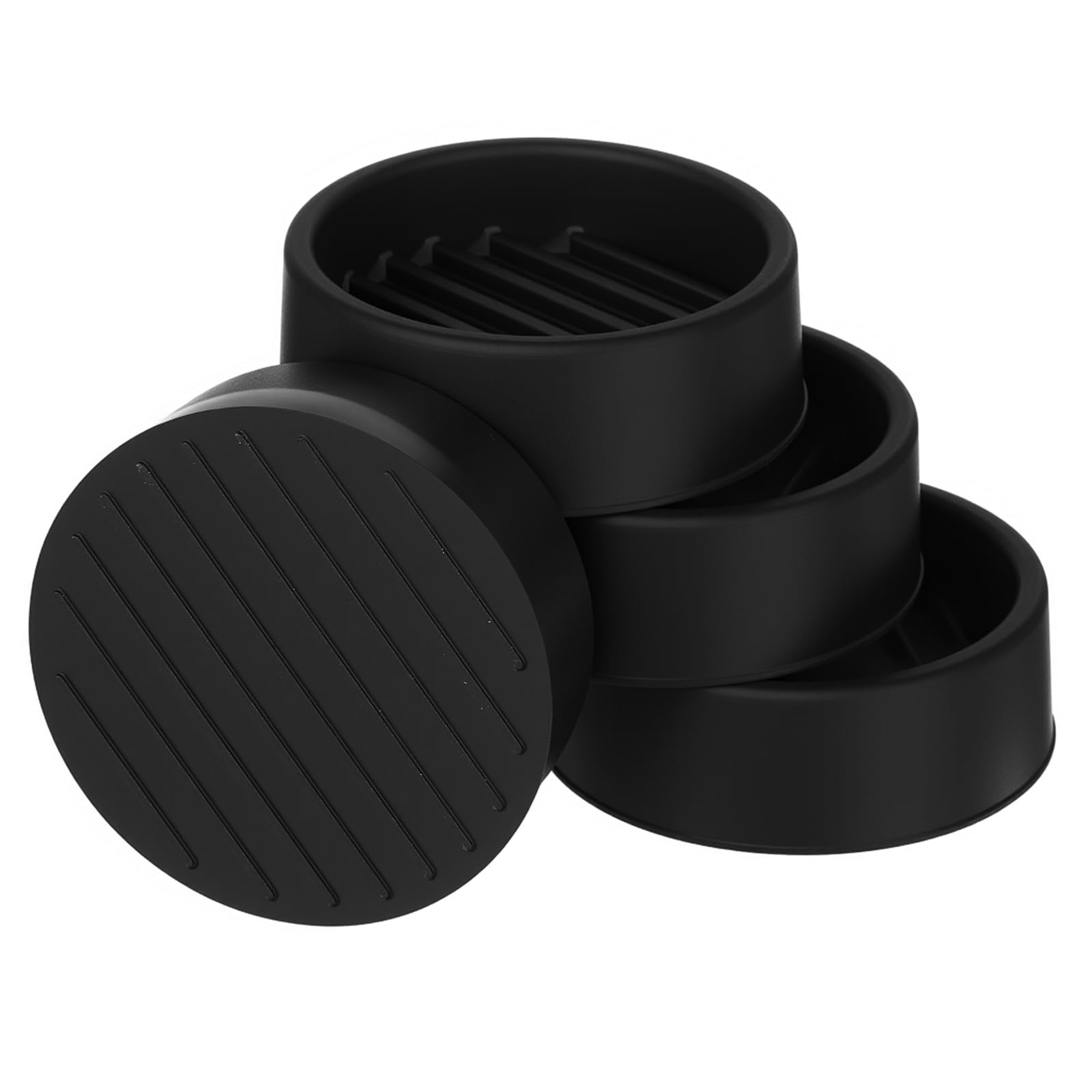 12 Pack Furniture Caster Cups Rubber Furniture Pads Non-Slip furniture Feet Protector Anti Skid Bed Stopper furniture Coasters Gripper for Sofa Feet Table Chair Legs Carpet Floors Protect 1.5 x 1.5"