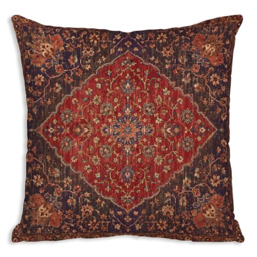 DWSHX Throw Pillow Cover 18x18 - Vintage Boho Rug Ethnic Pattern Pillowcase