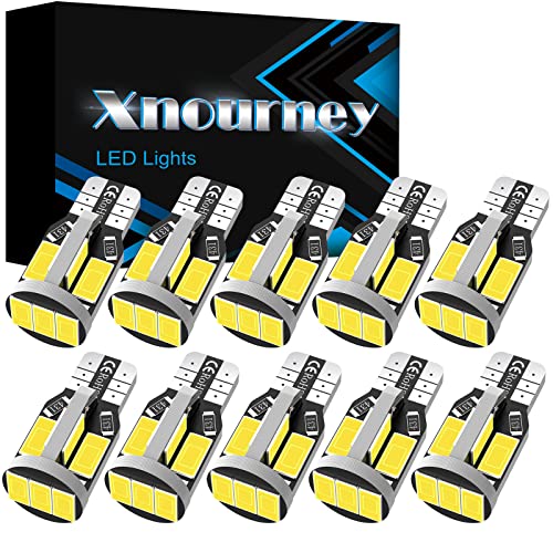 Xnourney 194 T10 168 2825 W5W LED Lampadina, Estremamente Luminosa 12V 11SMD LED Lampadina Utilizzata per Automobili Camion Interior Dome Map Door Courtesy Targa Luci Bianco (10pcs / pack)