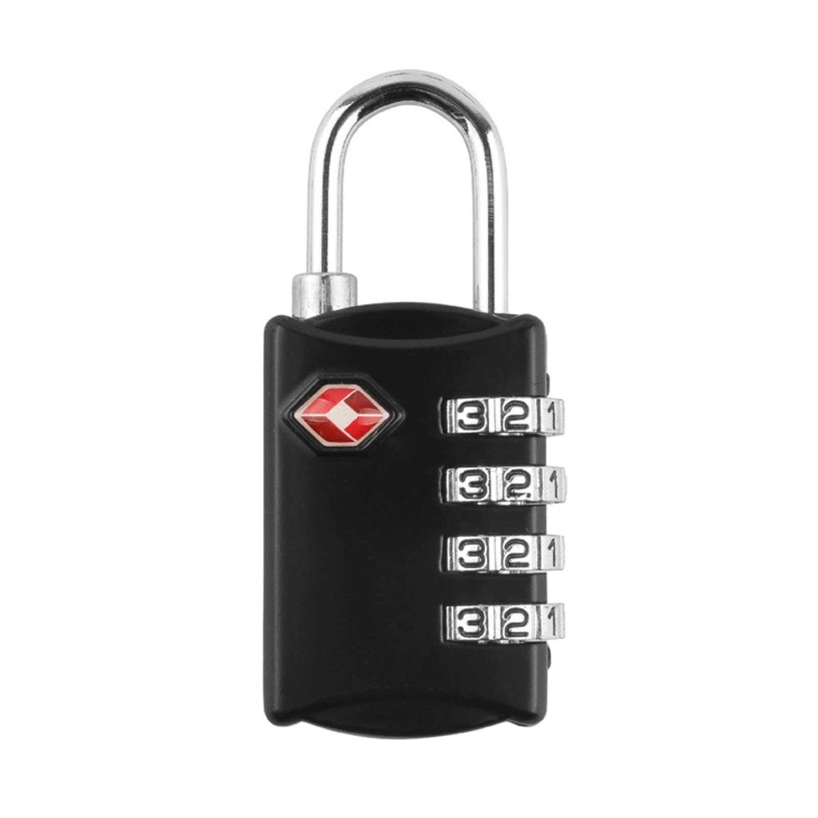 Crffz Black Multifunctional Luggage Locks 4-Digit Combination Padlock Travel Accessories Suitcase For Gym Luggage Suitcase