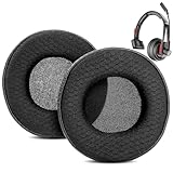DowiTech Breathable Earpads Cushion Replacement Compatible with Plantronics Voyager 104 Headset Ear Pads with Mesh Fabric/Punched Protein Leather and Memory Foam