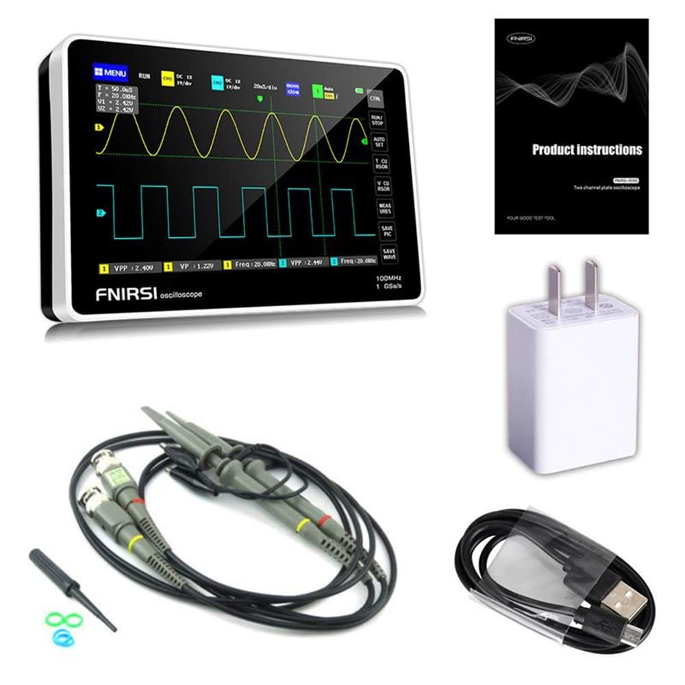 amiciSense 2 Channel Oscilloscope 100MHz Bandwidth 1GS Sampling Rate, 7” Touch Screen Intelligent Analyzer for Electronic Maintenance (B09FGFZ49Q) Amazon Price History, Amazon Price Tracker