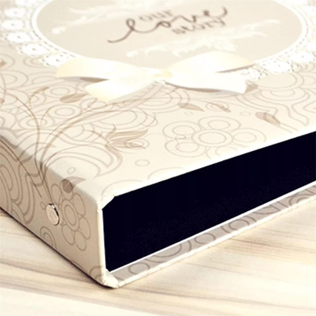 JSEIAJB Scrapbook Album DIY Retro Wedding Guest Book Can Fill the Travel Memory Book 30 Black Pages