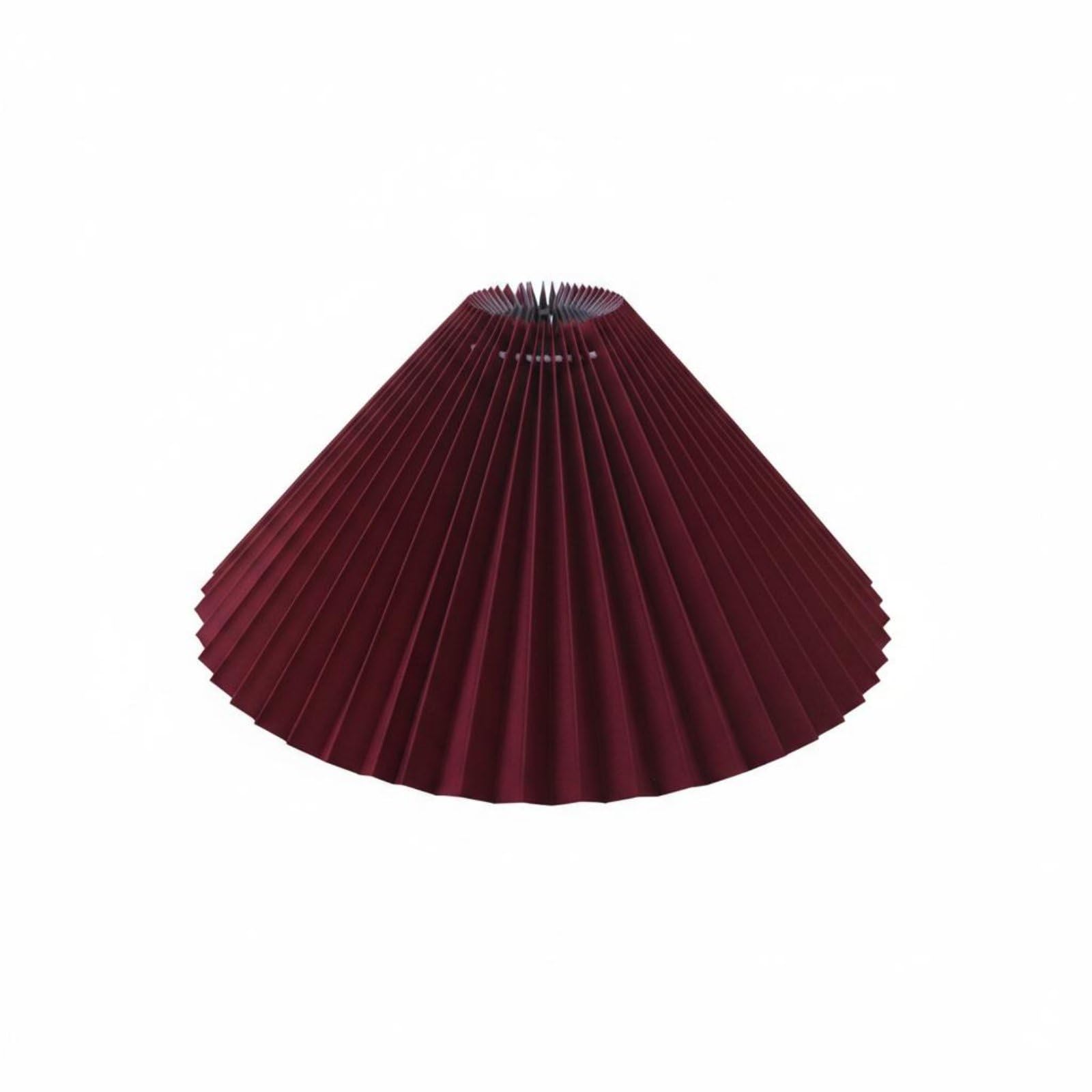 PEXORVA® Foldable Pleated Lampshade Decorative Folding Lampshade Vision-Friendly Accordion Lamp Shade Removable for Hotel, Homestay, Wine Red - Table-image-27