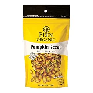 Eden Organic Pumpkin Seeds, Dry Roasted, 4-Ounce Resealable Bags (Pack of 15)