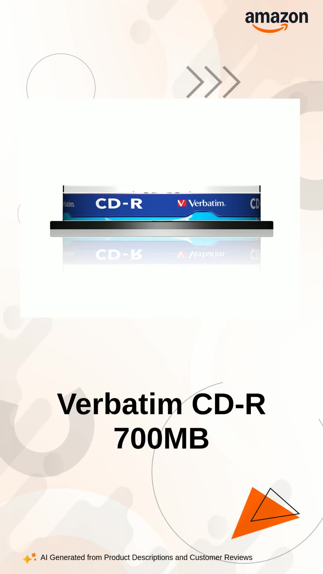 Verbatim 43437 CD-R 700MB 80 Minute 52x Recordable Blank Disc
