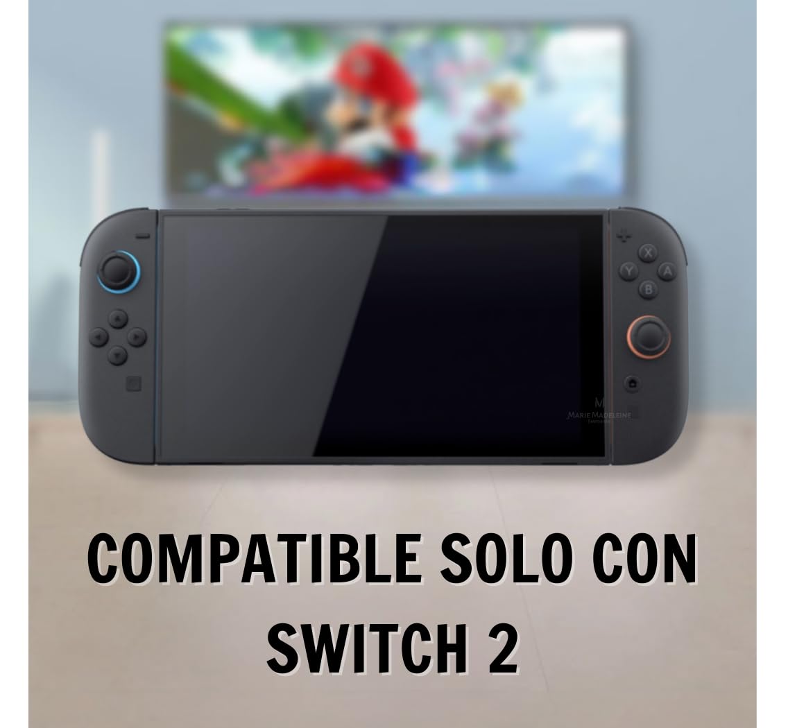 MME Funda de Silicona para Joy-con Switch 2, Antideslizante y Suave al Tacto, Protección para Mandos contra Desgaste y arañazos, Accesorios Switch 2 (Mario Rojo) - 4