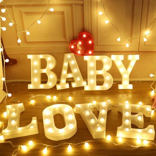 Image of Desidiya LED Marquee Alphabet Letter Light Sign - Illuminated Decorative Wall Hanging for Birthday, Anniversary & Party Decor (Letter-J)