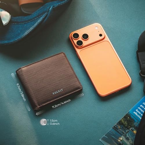 VULKIT Portefeuille Homme avec Protection RFID, Porte Cartes Bancaire Fin et Minimaliste, Max. 10 Cartes, Porte-Cartes Pliable en Nylon Déperlant pour Cartes de Crédit et Billets – vue 6