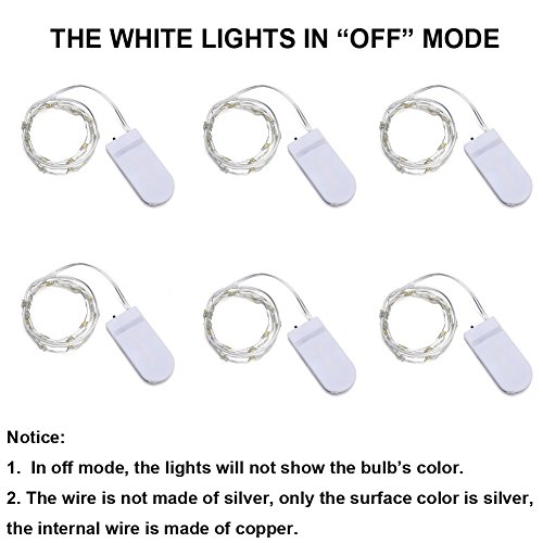 image for GDEALER 6 Pack Fairy String Lights Christmas Decor 7.2ft 20 Led Starry