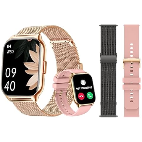 ZOSKVEE Smart Watch with 4 Bands, 2.0" Fitness Tracker Watch(Dial/Answer Calls) with Heart Rate/Blood Pressure/Blood Oxygen Monitor for Android iOS Cover