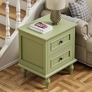 Scurrtyantiquenightstandantiqueendtablewith2drawerstallernightstandforbedroomsidetableforbedroomgreendouble Urban Country Home Decor Scurrty antique nightstand antique end table with 2 drawers taller nightstand for bedroom side table for bedroomgreen double urban country home decor