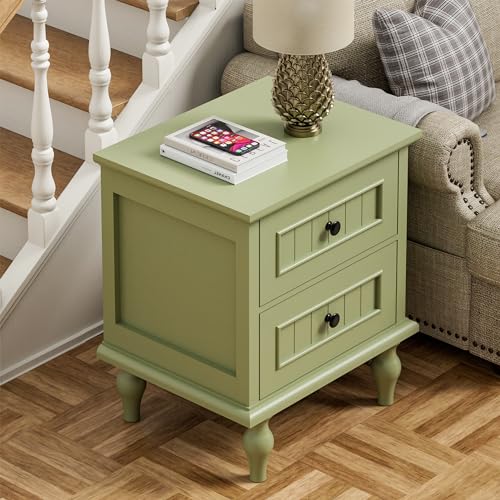 Scurrtyantiquenightstandantiqueendtablewith2drawerstallernightstandforbedroomsidetableforbedroomgreendouble Urban Country Home Decor Scurrty antique nightstand antique end table with 2 drawers taller nightstand for bedroom side table for bedroomgreen double urban country home decor