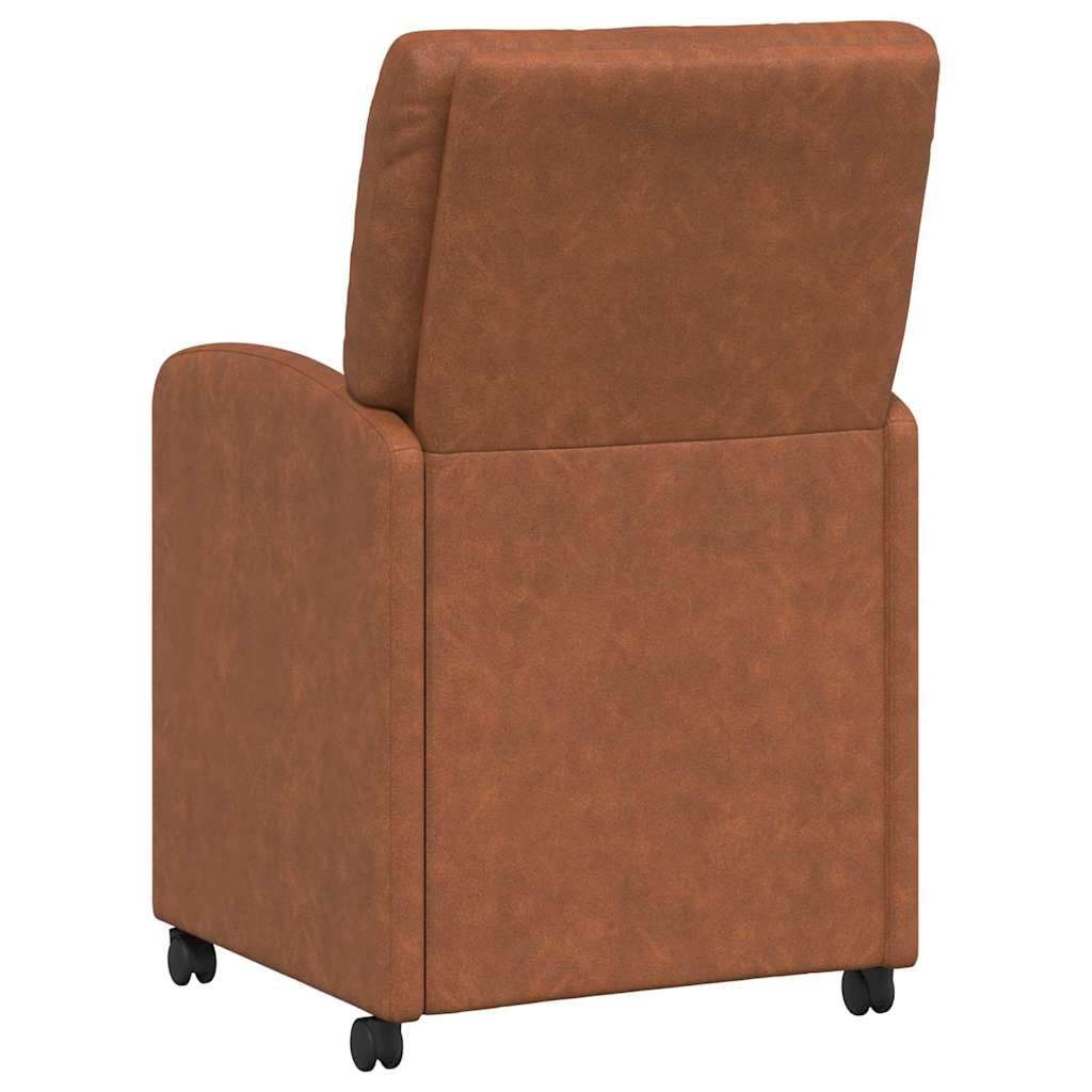Makastle Chaises de Salle à Manger Simili Cuir Marron Lot de 2