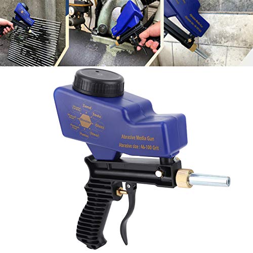 Pistola de jato de areia para carro, portátil, durável, de fácil carregamento, ajustável, gravitacio