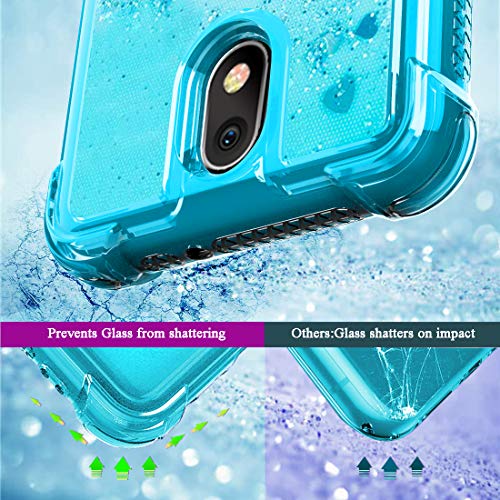 Dzxouui For Lg Journey Lte Case,Lg K30 2019/Arena 2/Tribute Royal Case,Girls Women Tpu Protective Cover Sparkle Moving Quicksand Glitter Cute Phone Cases For Lg Escape Plus(Teal/Purple) #TOP5