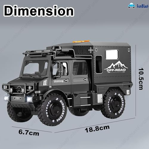 Image of FunBlast Military Truck Toy for Kids, Off Road Army Vehicle Trucks Toys, Friction Power Toys Battle Field Trucks with Light & Sound for 3+ Years Old Boys, Girls, Kids Toy (Black)