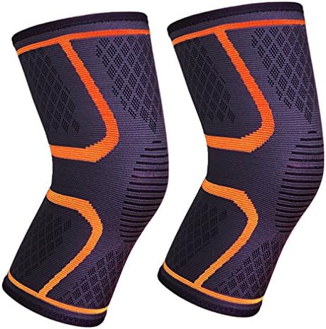 SuPoo (1 Pair) Knee Compression Sleeve Support for Running, Jogging, Sports, Joint Pain Relief, Arthritis and Injury Recovery