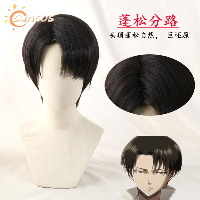 進撃の巨人 リヴァイ コスプレ ウィッグ Amazon.co.jp: SUNXXCOS 進撃の巨人 コスプレ ウィッグ 耐熱