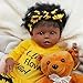 BABESIDE 3 Pcs Reborn Baby Doll Clothes Set for 17-22 Inch Babydolls, Sunflower Baby Dolls Clothes with Headband for Realistic Baby Doll Accessories