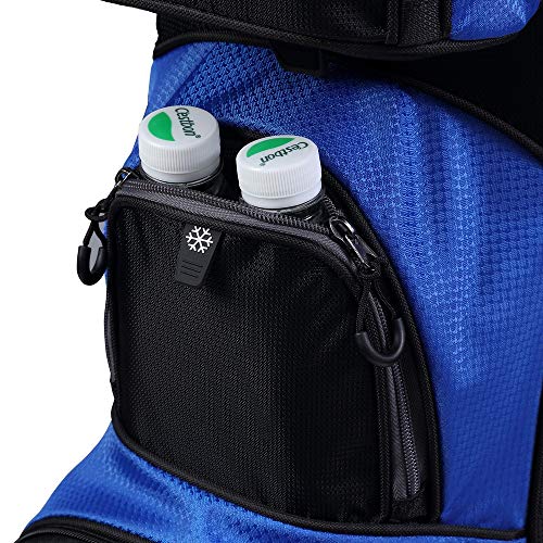 MacGregor Golf VIP Deluxe 14-Way Trolley Bag, 9.5" Top, Black/Blue - Image 7
