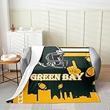 Fußball Green Bay Kuscheldecke Überwurf Flauschige Plüsch Couchdecke Für Bett Winter Büro 100x125cm