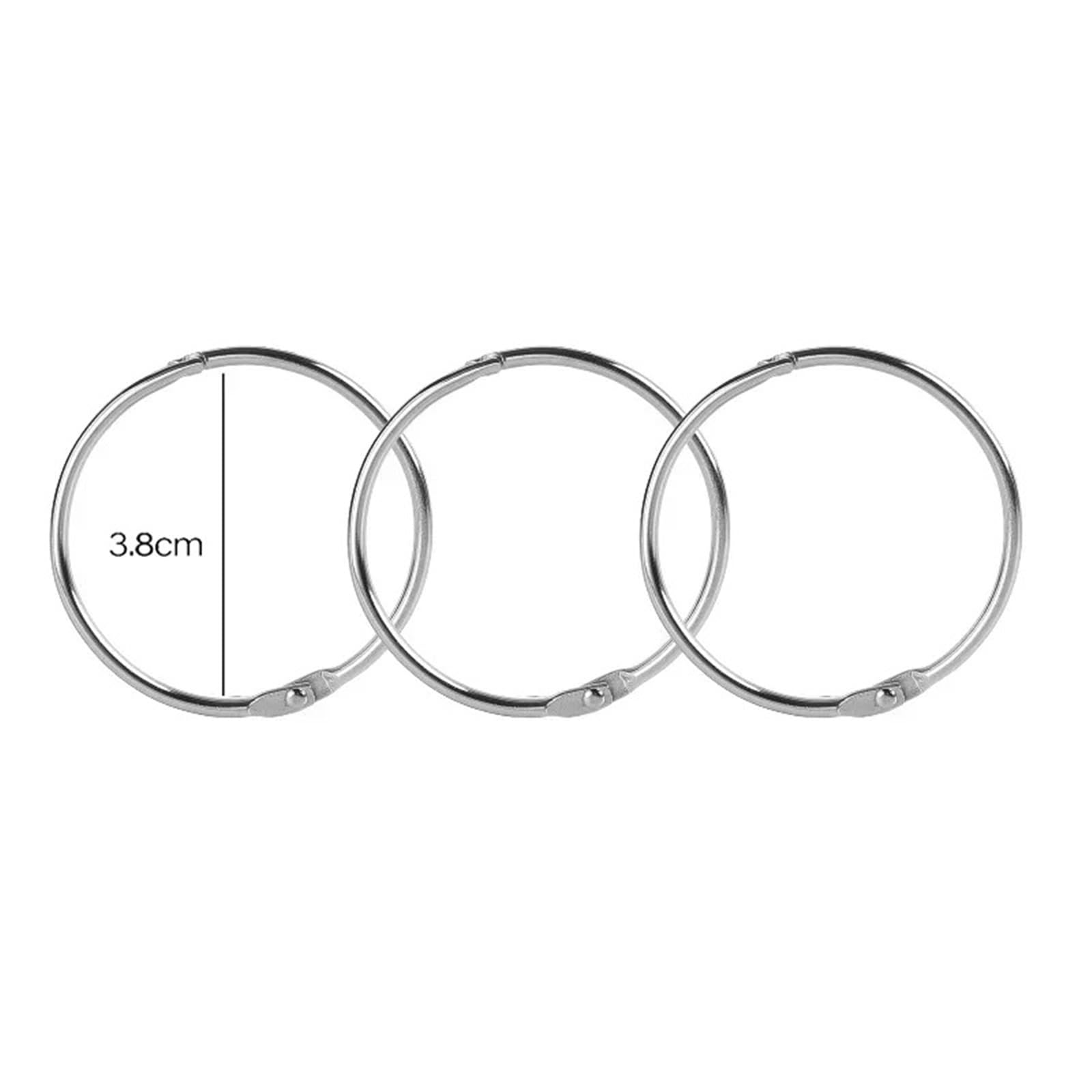 100pcs 38mm Metallo Lose-Leaf Raccoglitore Anelli Notebook Index Cards Album Rilegatura Clip FAI DA TE Multifunzionale Bind Ring Forniture per Ufficio