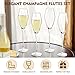 Yaschmo Champagne Flutes Glasses Set of 2, 8.4 oz Hand Blown Crystal Wedding Flutes Glasses, Elegant Tulip Glasses - Ideal Gift for Wedding, Anniversary,Christmas Day (2 Count (Pack of 1))