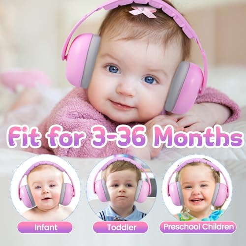 Onhear Baby Headphones For Noise, [2024 Upgraded Saftey Version], Baby Ear Muffs Noise Protection, Toddler Infant Noise Cancelling Headphones For Plane Cinema Wedding Infant Ear Protection For 3 To 36 Month thumb #4