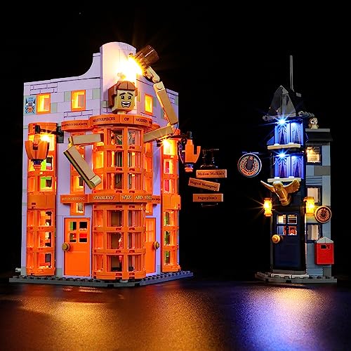 GEAMENT Kit de Luces LED Compatible con Lego Harry Potter Callejón Diagon: Sortilegios Weasley (Weasleys' Wizard Wheezes) - Conjunto de luz por 76422 (Juego Modelo no Incluido)