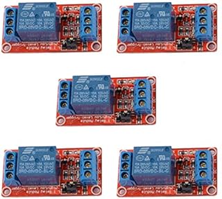YOUMILE 5 Pack 5V One 1 Channel Relay Module Board Shield with optocoupler Support High and Low Level Trigger