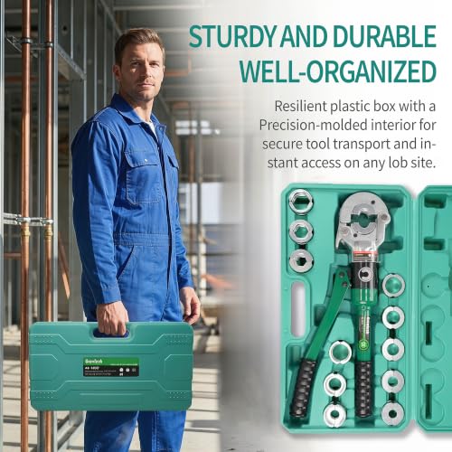 Growlush Hydraulic Press Tool with 11 Dies