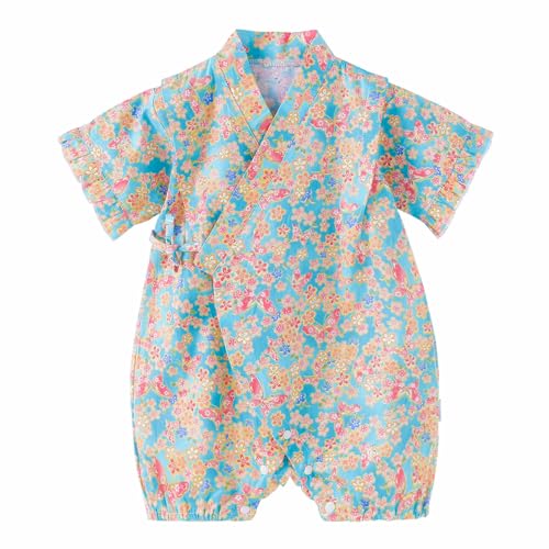 Image of Baby Japanese Kimono Robe Cotton Infant Comfy Loose Romper