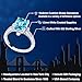 Gem Stone King 4.00 Cttw Swiss Blue Topaz and White Created Sapphire Engagement Ring For Women | 925 Sterling Silver | 10X8MM Cushion Cut | Wedding Anniversary Promise Ring For Women | Size 8