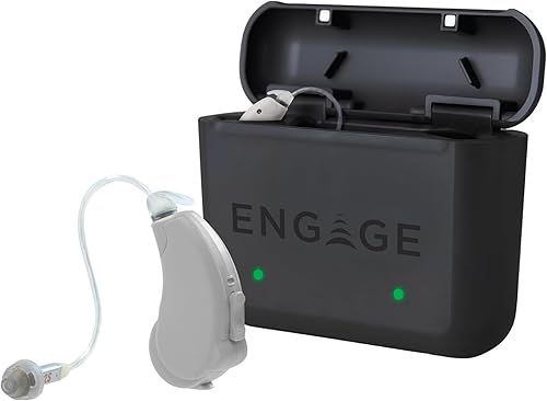 Lucid Hearing Engage - Audífonos OTC recargables - Compatible con Android, aplicación auditiva Lucid y Bluetooth - A prueba de salpicaduras -