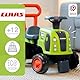 FALK - Traktor Claas - Grün - Silencer Räder - Lenkrad mit Hupe - Ergonomische Gehhilfe - 90% recycelter Kunststoff ab 12 Monaten - 312S