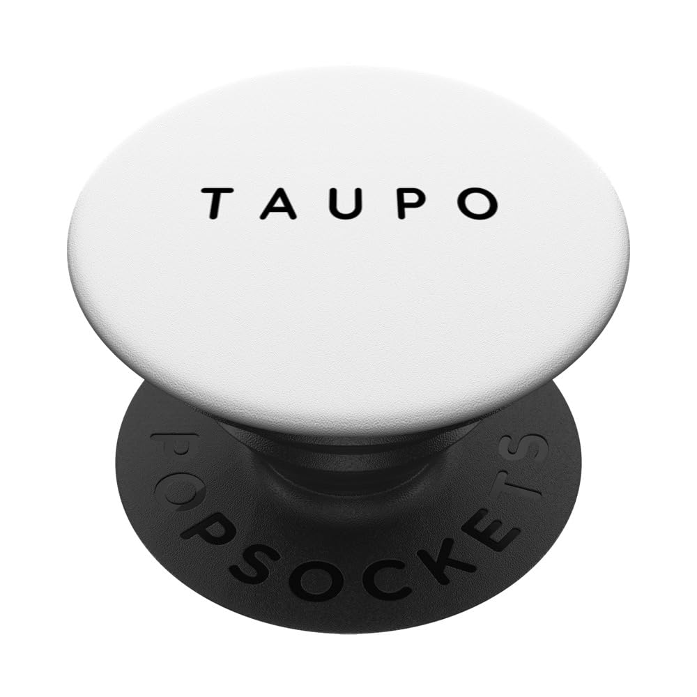 Taupo Souvenirs / Taupo New Zealand Holiday Minimalist Font PopSockets Swappable PopGrip