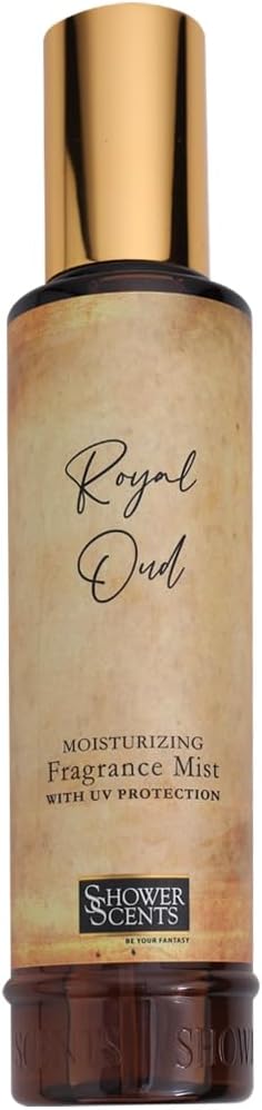 Shower Scents Royal Oud Moisturizing Fine Fragrance Body Mist With Hyaluronic Acid, Pro - Vitamin B5 and UV Protection 250ml
