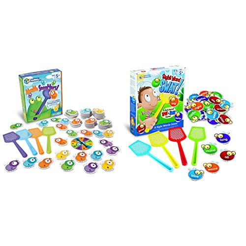 Learning Resources Mathswatters, Addition & Subtraction Game & Sight Word Swat a Sight Word Game, Visual, Tactile and Auditory Learning, 114 Pieces, Ages 5+