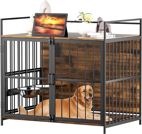 GOWE Dog Crate Furniture-Style Cages for Large Dogs Indoor Heavy Duty Super Sturdy 41
