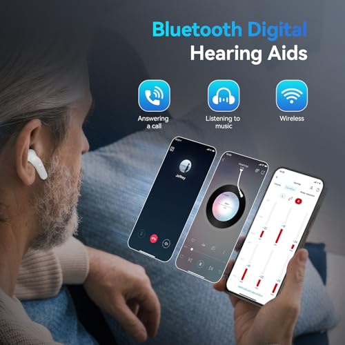 Image of Retekess Hearing Sense1 Headphones for Seniors, Over-the-counter Rechargeable Bluetooth Headphones, Self-Adjusting, FDA Approved, with App, Noise Cancelling and In-Ear Detection