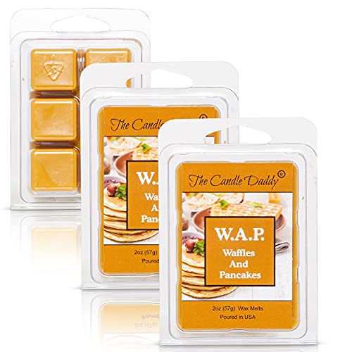The-Candle-Daddy-WAP-Waffles-and-Pancakes-Waffles-and-Pancakes-with-Syrup-and-Butter-Scented-Melt-Maximum-Scent-Wax-CubesMelts-1-Pack-2-Ounces-6-Cubes-WAP The Candle Daddy WAP Waffles and Pancakes Waffles and Pancakes with Syrup and Butter Scented Melt Maximum Scent Wax CubesMelts 1 Pack 2 Ounces 6 Cubes WAP