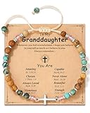 LAVEIR Granddaughter Gifts from Grandma Valentines Gift for Girls Christian Cross Bracelet for Women Girl Jewelry Granddaughter Birthday Gift Christmas Stocking Stuffers for Girls & Teens Religious Gifts for Granddaughters