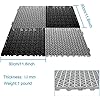 12 Pack 12 x 12 Interlocking Rubber Bathroom Flooring Tiles Non-Slip Splicing Waterproof Mat Modular Interlocking Cushion Mat for Drain,Deck,Pool, Patio, Balcony, Shower, Kitchen, Yard, Grey